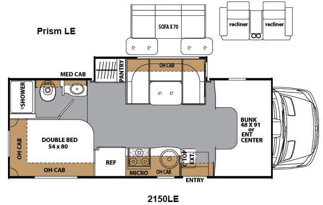 Floorplan - 2014 Coachmen RV Prism 2150 LE