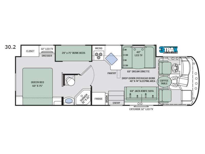 Floorplan - 2017 Thor Motor Coach ACE 30.2