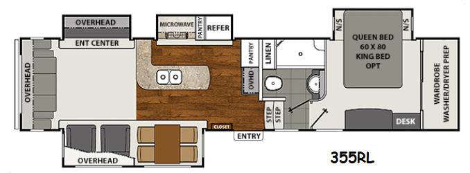 Floorplan - 2014 Coachmen RV Brookstone 355RL