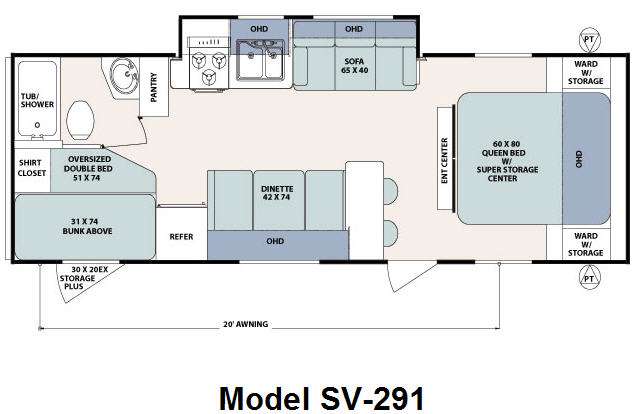 Floorplan - 2009 Forest River RV Surveyor SV 291