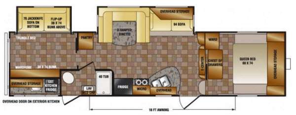 Floorplan - 2014 CrossRoads RV ReZerve RFZ31BH