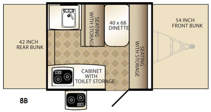 Floorplan - 2015 Palomino Basecamp 8B