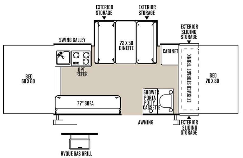 Floorplan - 2015 Forest River RV Rockwood Premier 2516G