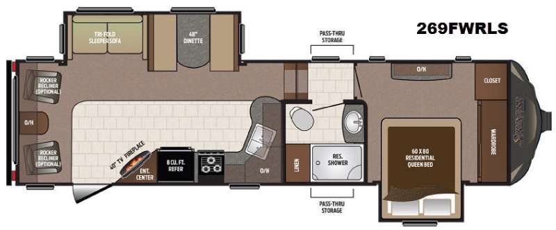Floorplan - 2016 Keystone RV Sprinter 269FWRLS
