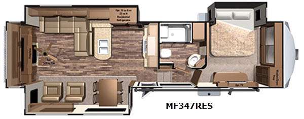 Floorplan - 2016 Highland Ridge RV Mesa Ridge MF347RES