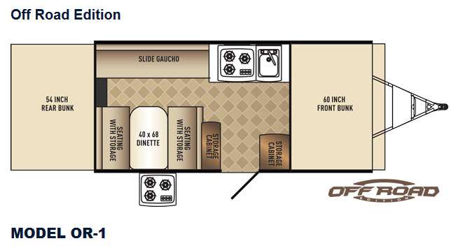 Floorplan - 2015 Palomino Basecamp OR-1