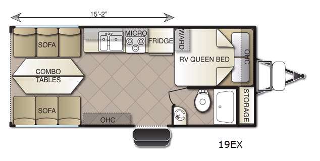 Floorplan - 2016 Pacific Coachworks Ragen 19EX