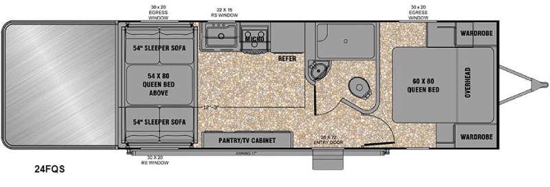 Floorplan - 2016 EverGreen RV Reactor 24FQS