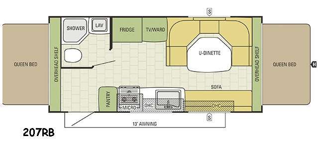 Floorplan - 2017 Starcraft Travel Star 207RB