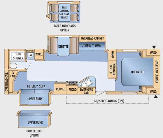 Floorplan - 2009 Jayco Eagle Super Lite 304BHDS