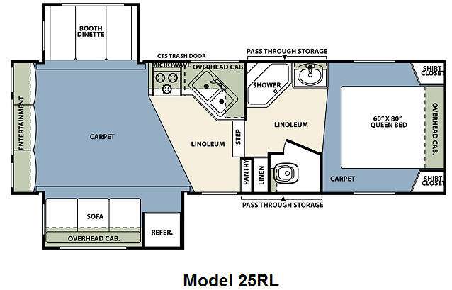 Floorplan - 2010 Forest River RV Wildcat 25RL