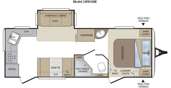 Floorplan - 2011 Keystone RV Cougar 24RKSWE