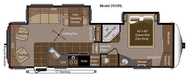 Floorplan - 2011 Keystone RV Montana 2955 RL