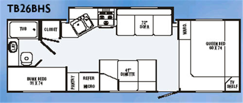 Floorplan - 2006 R-Vision Trail Bay TB26 BHS