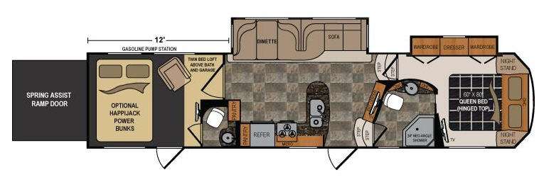 Floorplan - 2012 Dutchmen RV Voltage V3600