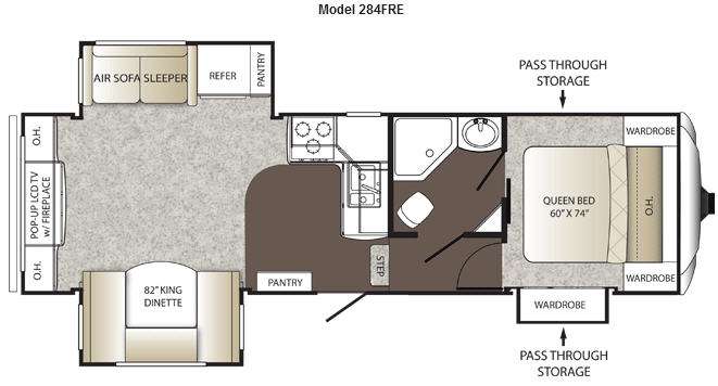 Floorplan - 2013 Keystone RV Sydney 284FRE