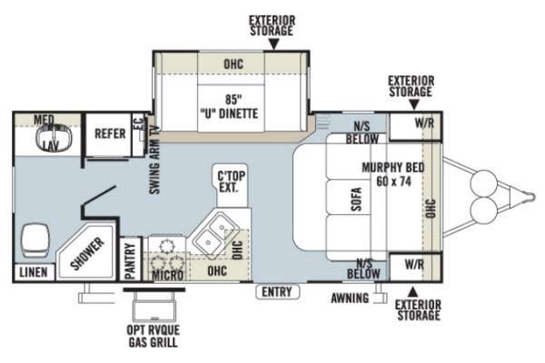 Floorplan - 2013 Forest River RV Rockwood Ultra Lite 2304S