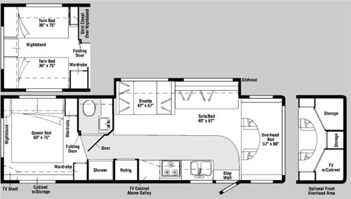 Floorplan - 2006 Itasca Spirit 31T