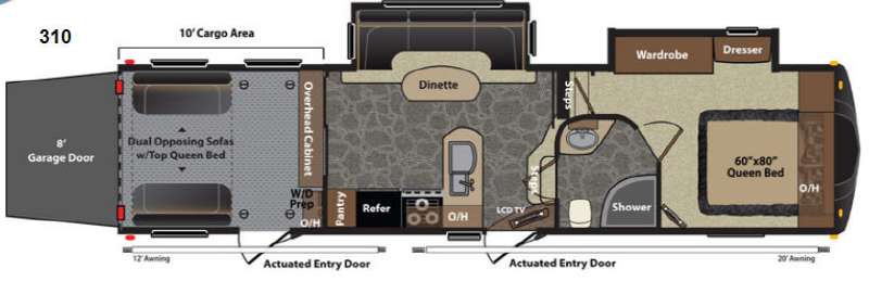 Floorplan - 2013 Keystone RV Fuzion 310