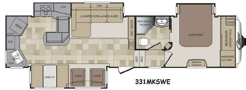 Floorplan - 2014 Keystone RV Cougar 331MKSWE