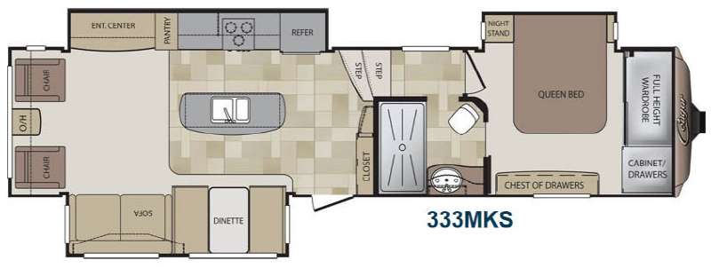 Floorplan - 2014 Keystone RV Cougar 333MKS