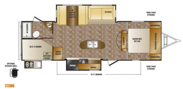 Floorplan - 2014 CrossRoads RV Sunset Trail Reserve ST28BH