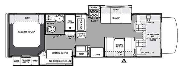 Floorplan - 2014 Forest River RV Forester 3171DS Ford