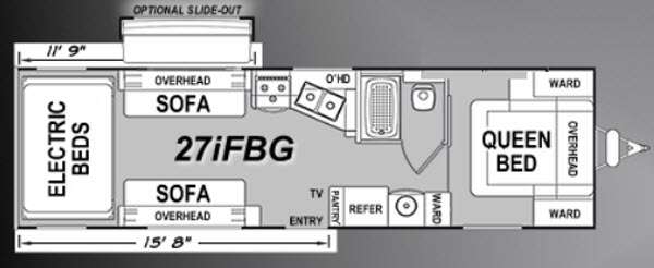 Floorplan - 2014 Eclipse Attitude Wide Lite 27IFBG