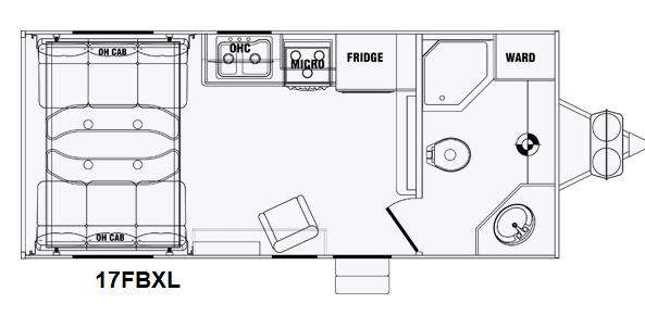 Floorplan - 2014 Pacific Coachworks Powerlite 17FBXL