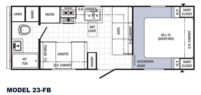 Floorplan - 2015 Palomino Puma 23-FB