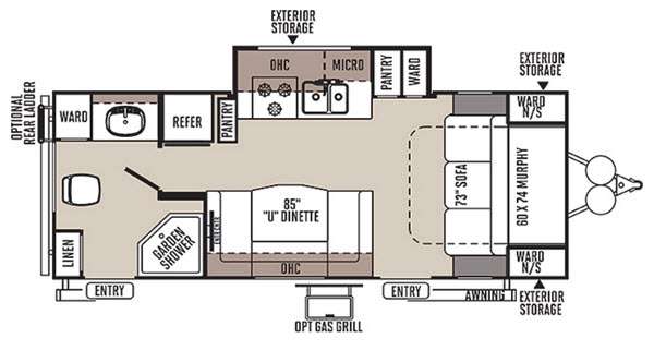 Floorplan - 2015 Forest River RV Rockwood Mini Lite 2503S