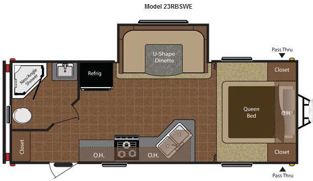 Floorplan - 2015 Keystone RV Hideout 23RBSWE