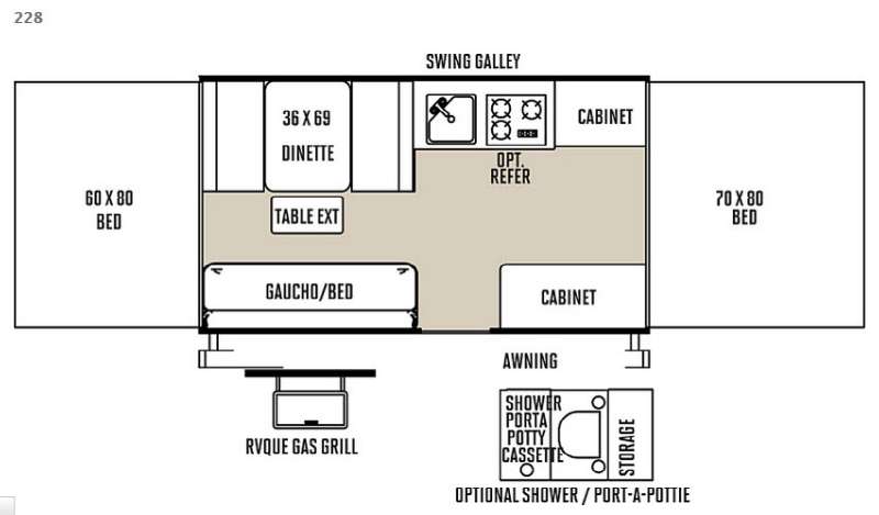 Floorplan - 2015 Forest River RV Flagstaff MACLTD Series 228