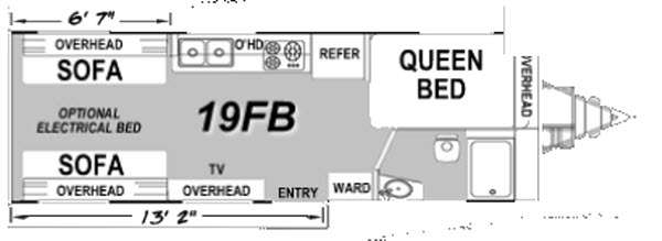 Floorplan - 2015 Eclipse Attitude Metal 19FB