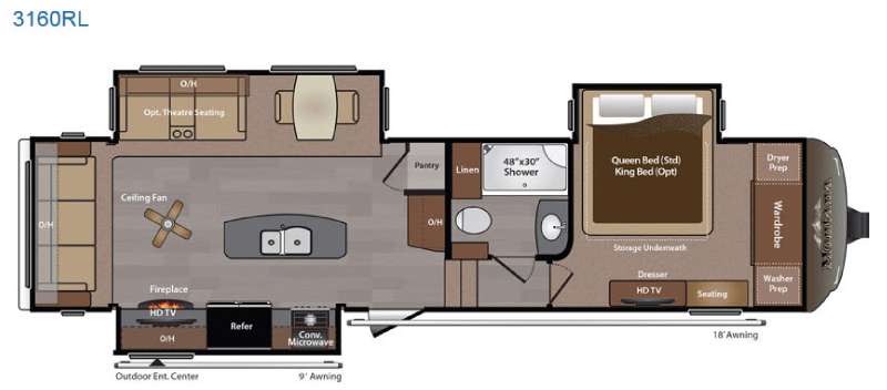Floorplan - 2015 Keystone RV Montana 3160 RL