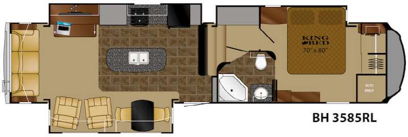 Floorplan - 2016 Heartland Bighorn 3585RL