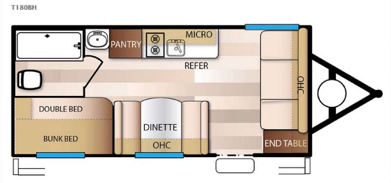 Floorplan - 2016 Forest River RV Wildwood X Lite FS 180BH