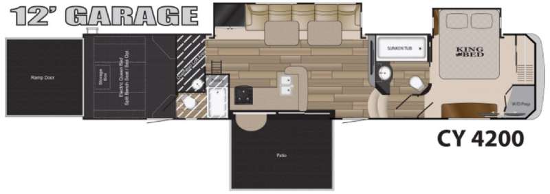 Floorplan - 2016 Heartland Cyclone 4200