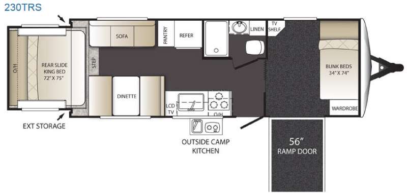 Floorplan - 2016 Keystone RV Outback Terrain Ultra Lite 230TRS