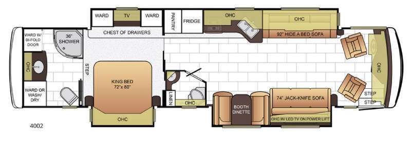 Floorplan - 2016 Newmar Ventana 4002