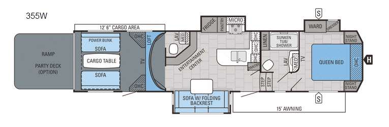 Floorplan - 2016 Jayco Seismic Wave 355W