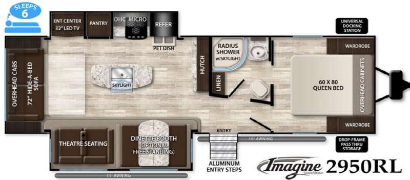 Floorplan - 2016 Grand Design Imagine 2950RL