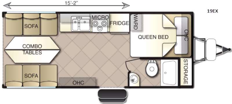 Floorplan - 2016 Pacific Coachworks Powerlite Metal X 19EX