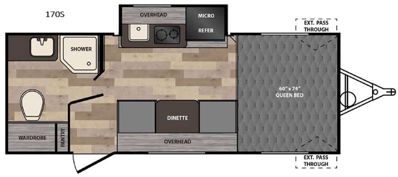 Floorplan - 2016 Winnebago Industries Towables Winnie Drop 170S