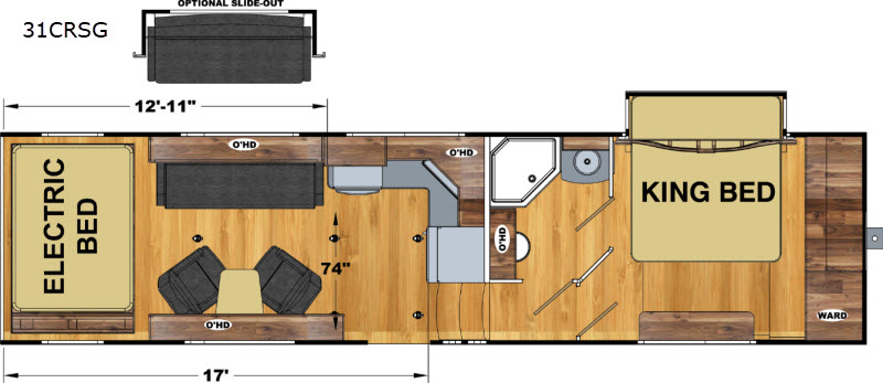 Floorplan - 2017 Eclipse Attitude Wide Body Series 31CRSG