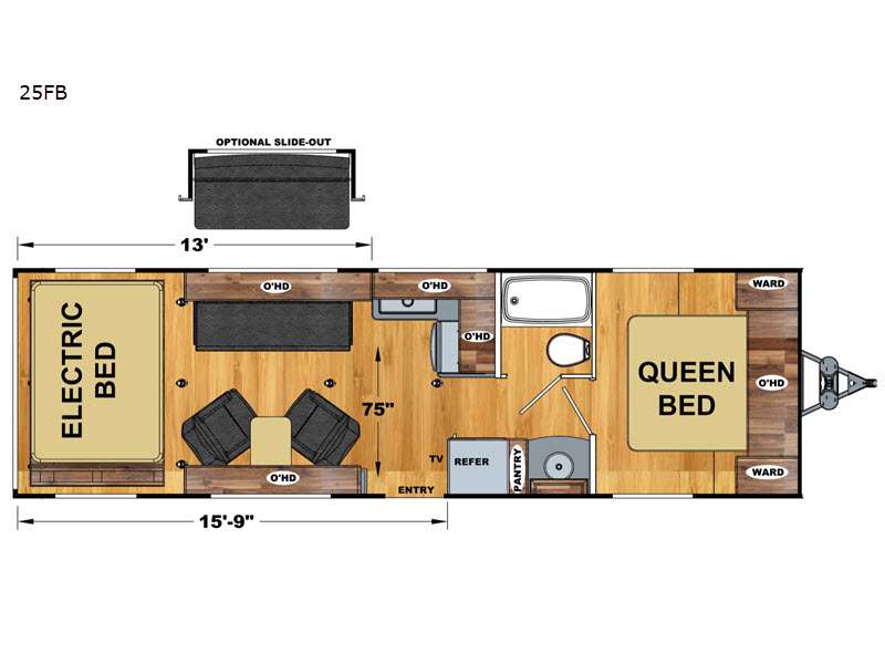 Floorplan - 2017 Eclipse Attitude Pro-Lite 25FS