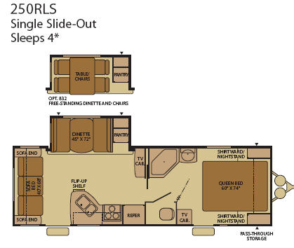 Floorplan - 2008 Fleetwood RV Terry 250RLS