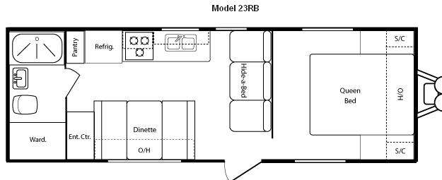 Floorplan - 2010 Keystone RV Hideout 23RBWE
