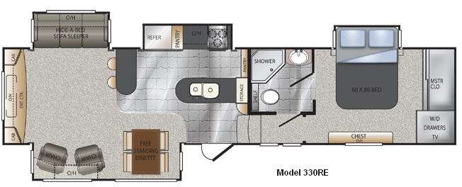 Floorplan - 2011 Keystone RV Avalanche 330RE