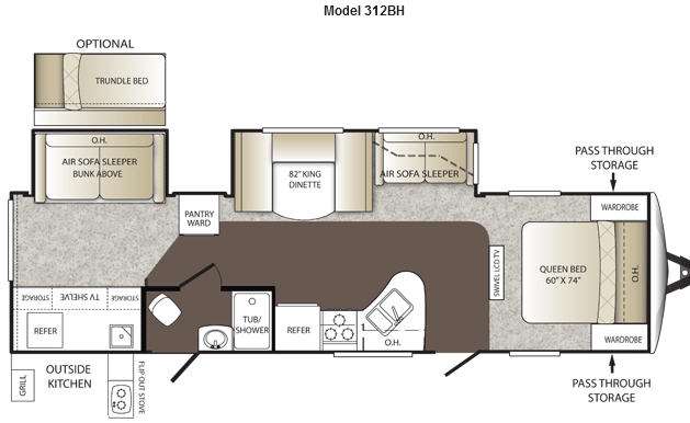Floorplan - 2012 Keystone RV Outback 312BH